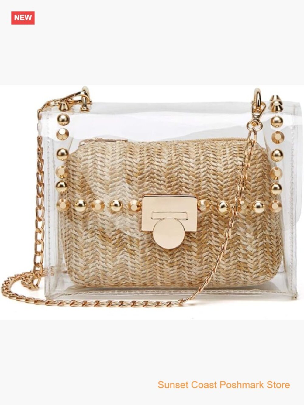 Clear Purse Small Crossbody Bag Jelly Handbag Stadium Approved Clutch